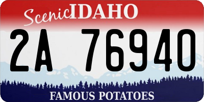 ID license plate 2A7694O