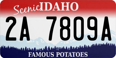 ID license plate 2A7809A