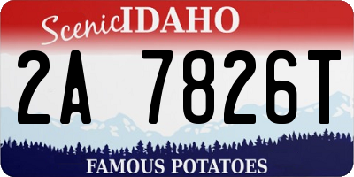 ID license plate 2A7826T