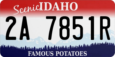 ID license plate 2A7851R