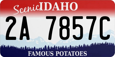ID license plate 2A7857C