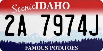 ID license plate 2A7974J