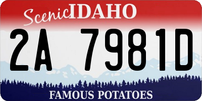 ID license plate 2A7981D