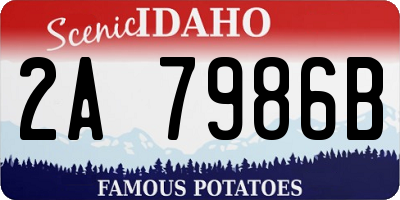 ID license plate 2A7986B