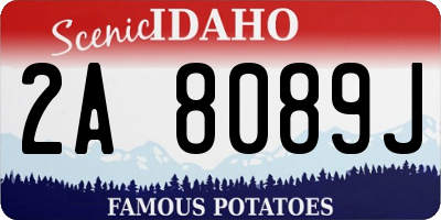 ID license plate 2A8089J