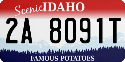 ID license plate 2A8091T