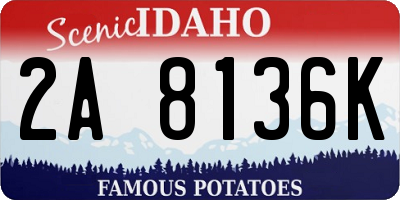 ID license plate 2A8136K
