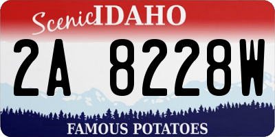 ID license plate 2A8228W