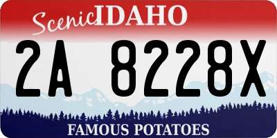 ID license plate 2A8228X