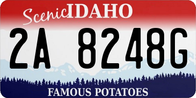 ID license plate 2A8248G