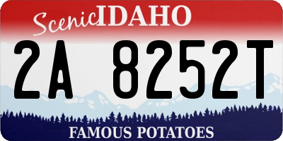 ID license plate 2A8252T