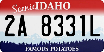 ID license plate 2A8331L