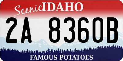 ID license plate 2A8360B