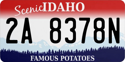 ID license plate 2A8378N