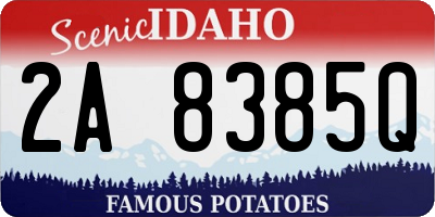 ID license plate 2A8385Q