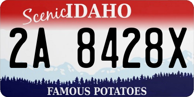 ID license plate 2A8428X