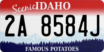 ID license plate 2A8584J