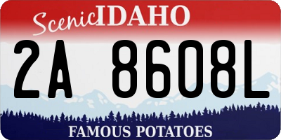 ID license plate 2A8608L
