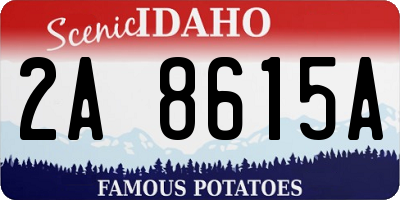 ID license plate 2A8615A