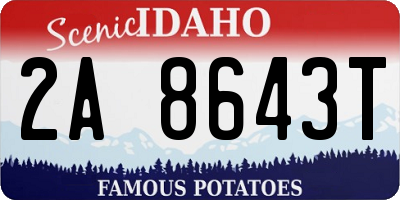 ID license plate 2A8643T
