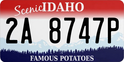 ID license plate 2A8747P