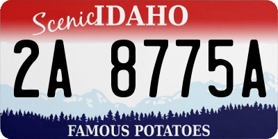 ID license plate 2A8775A