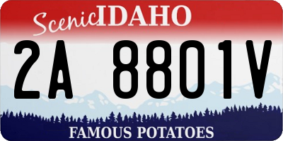 ID license plate 2A8801V