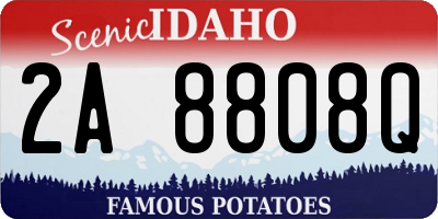 ID license plate 2A8808Q