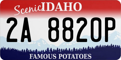 ID license plate 2A8820P