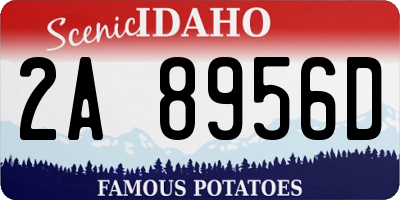 ID license plate 2A8956D