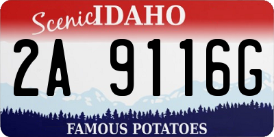 ID license plate 2A9116G