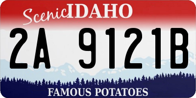 ID license plate 2A9121B