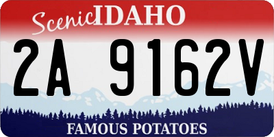 ID license plate 2A9162V
