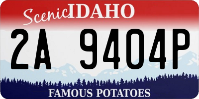 ID license plate 2A9404P