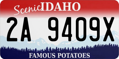 ID license plate 2A9409X