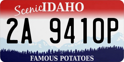 ID license plate 2A9410P