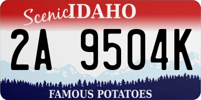ID license plate 2A9504K