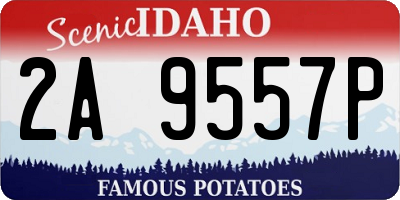 ID license plate 2A9557P
