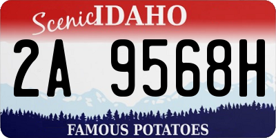 ID license plate 2A9568H