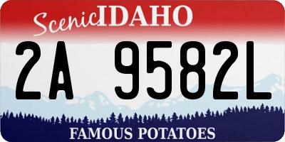 ID license plate 2A9582L