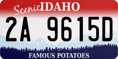 ID license plate 2A9615D