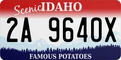 ID license plate 2A9640X