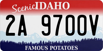 ID license plate 2A9700V