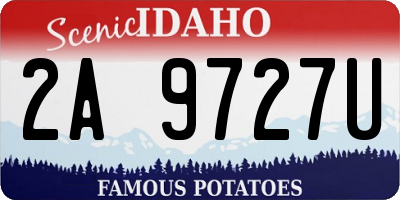 ID license plate 2A9727U