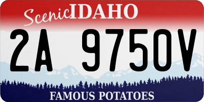ID license plate 2A9750V