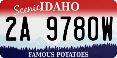 ID license plate 2A9780W