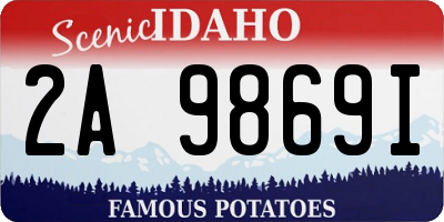 ID license plate 2A9869I