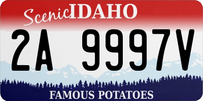ID license plate 2A9997V