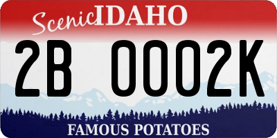 ID license plate 2B0002K