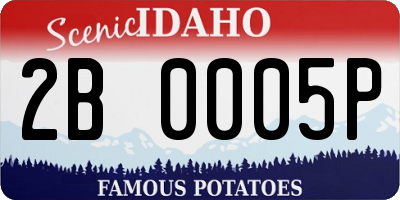 ID license plate 2B0005P
